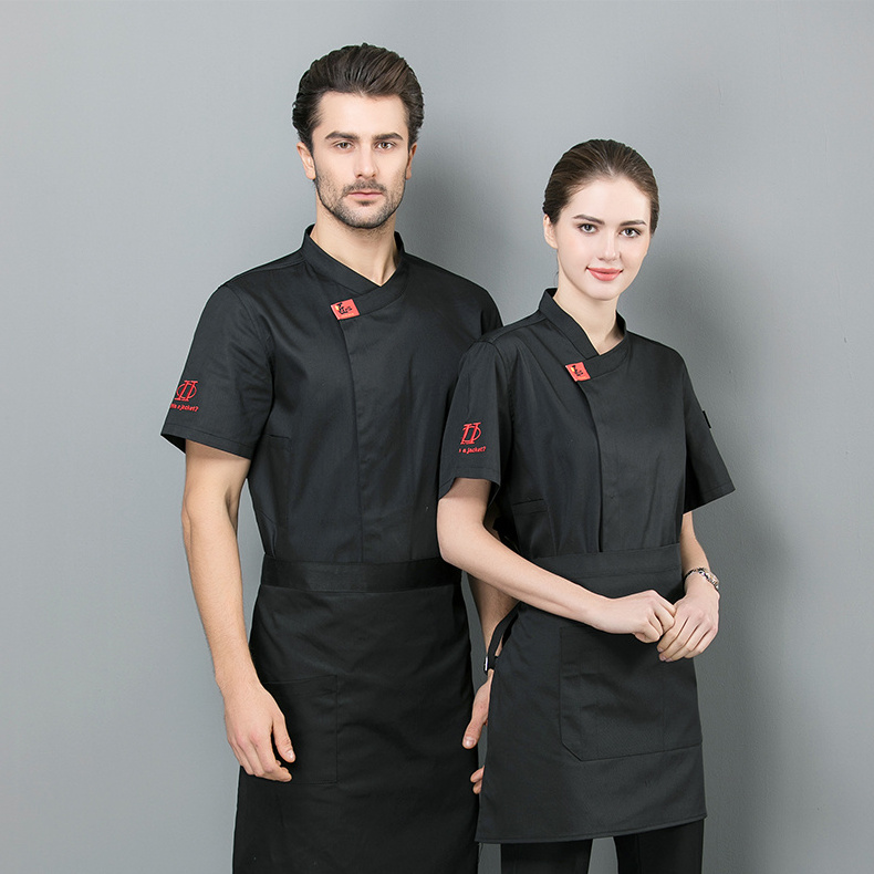 2022 Modern Classic Three Buckles Housekeeper Staff Chef Coat Jacket Chefs Clothes Bar Restaurant Hotel Cleaning Chef Uniform