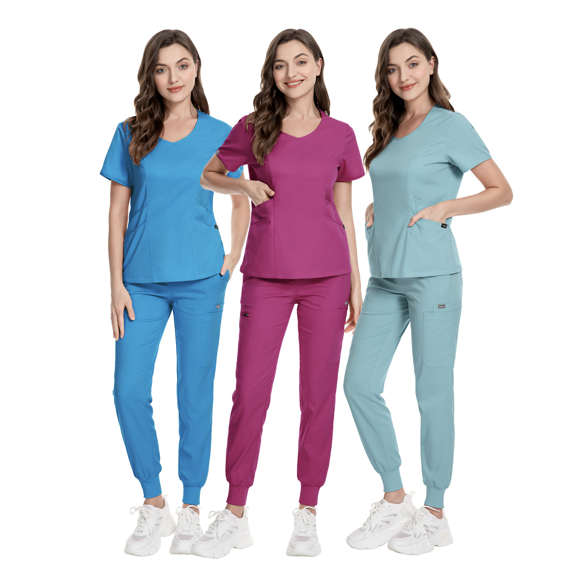 OEM Short Sleeve Top Jogger Pants Medical Surgical Uniform Breathable Hospital Nursing Scrub Uniforms Men Women Scrubs Nurse Set