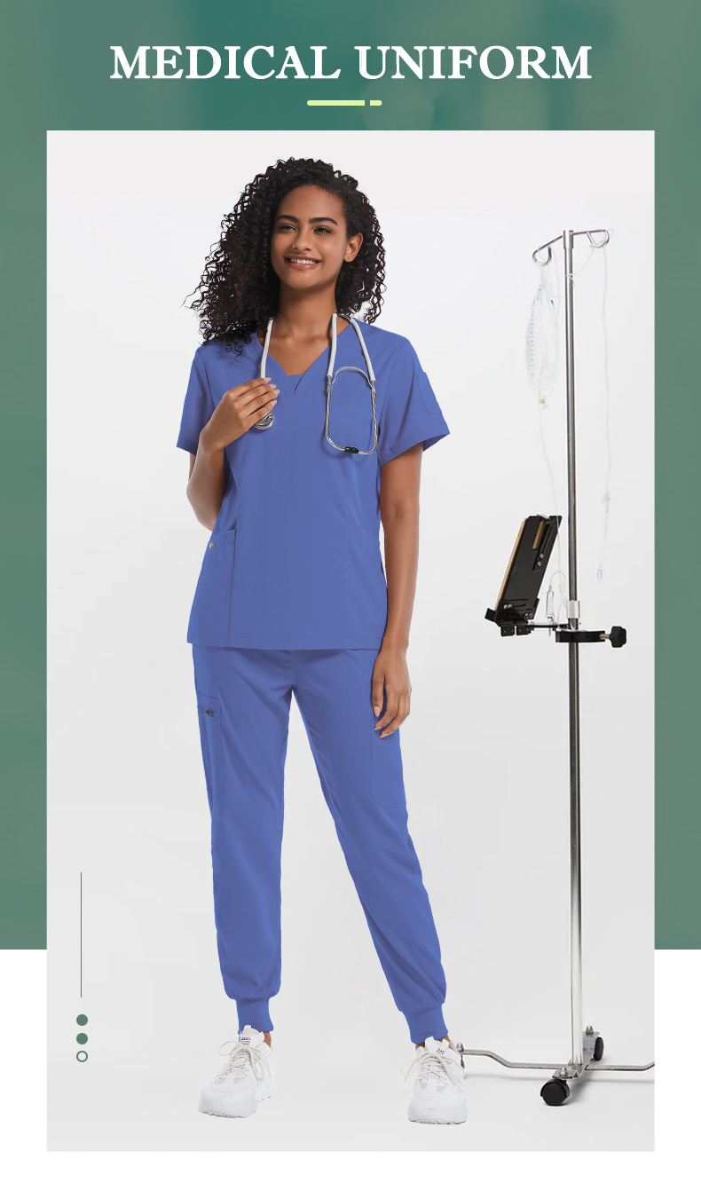 Top Quality Breathable Women's Nursing Medical Scrub Sets Straight Pant Tall Hospital Scrub Uniform Nursing Scrubs Sexy In Stock