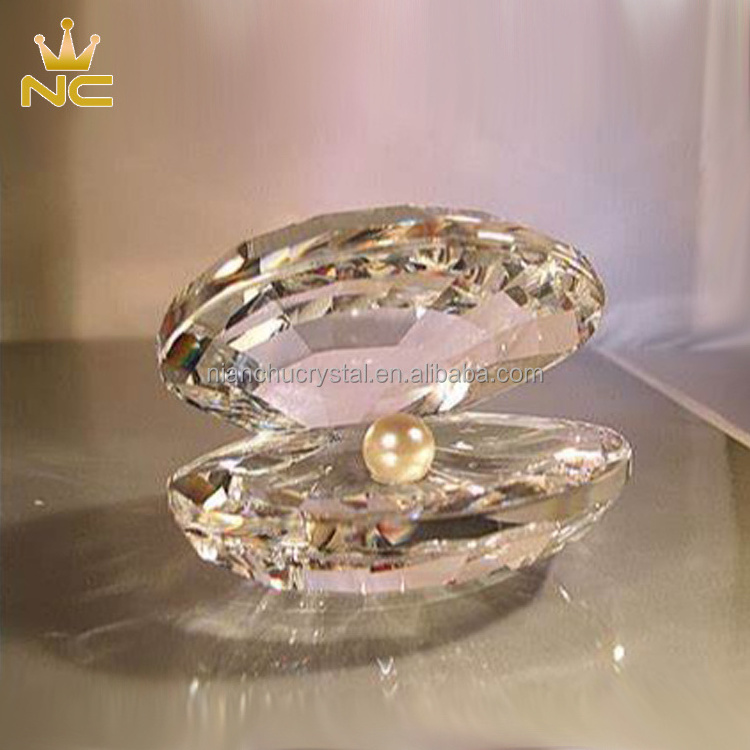 Wedding souvenirs Guests Glass Sea Shell Crystal Oyster With Pearl