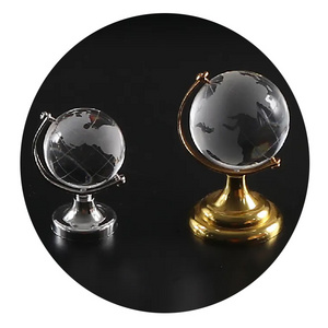 Wholesale 50MM 60MM 80MM Ball K9 Crystal Glass Earth Globe Custom Crystal World Map Engraved Globe