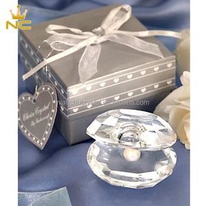 Wedding souvenirs Guests Glass Sea Shell Crystal Oyster With Pearl