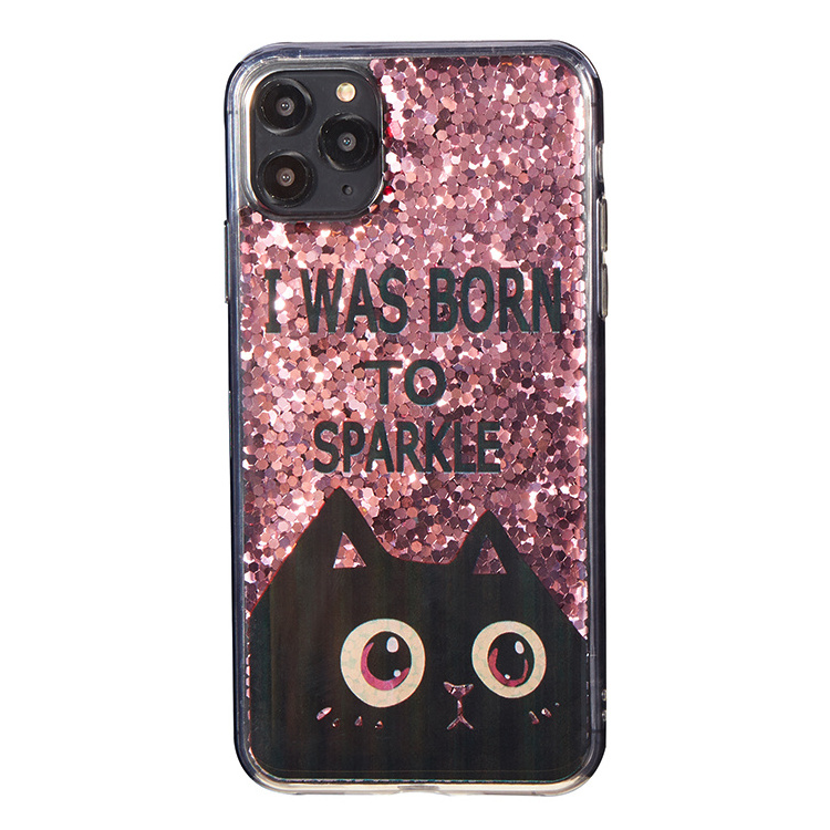 Custom Luxury New Fashion Bling Cute Cat Glitter Mobile Phone Case for iPhone 14 Pro Max 13 12 11 Pro 7 8 Plus SE