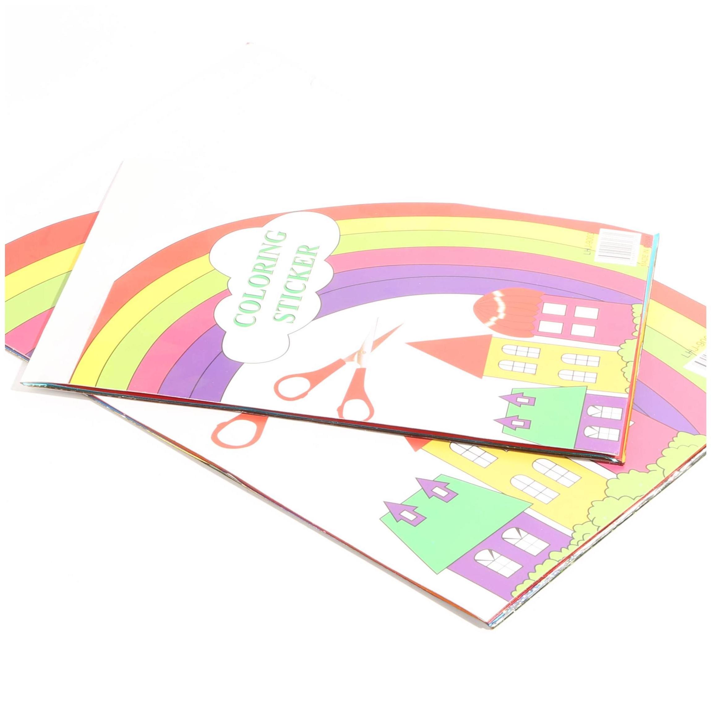 wholesale multicolor glossy sticker cardstock 14*20.5 color paper custom craft paper for kids