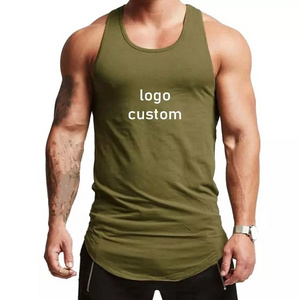 New Design Bamboo Fiber/Cotton Breathable Men Gym Tank Top Fitness Sport Wear Workout Quick Dry Vests Slim Fit Men Stringer Sale