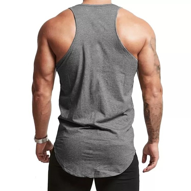 New Design Bamboo Fiber/Cotton Breathable Men Gym Tank Top Fitness Sport Wear Workout Quick Dry Vests Slim Fit Men Stringer Sale