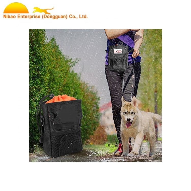 Waterproof Pet Dog Treat Training Pouch Bag with Waist Belt Shoulder Strap& Collapsible Dog Bowl