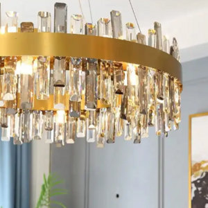 Contemporary Gold Hotel Dining Room Bedroom Pendant Lights Lighting Fixtures Led Ceiling K9 Crystal Modern Luxury Chandeliers