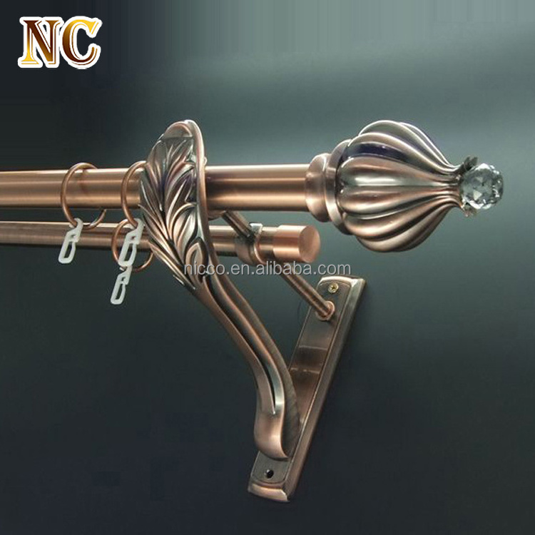 Durable Using Low Price Contemporary Fancy Wrought Aluminum Angle Brackets Iron Curtain Rod Hanger