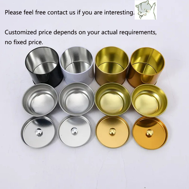 Nice-can Factory Printing Round Luxury Tea Tin Box Spice Powder Coffee Tea Tin Can With Double Lid Custom Tea Tins