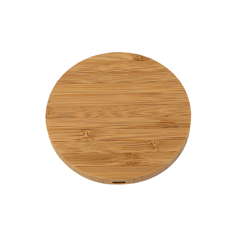 Custom Logo 5W Bamboo Cargadores Wooden Charger Stand Carregador Qi Wood Wireless Charging Pad Fast Mobile Phone Charger