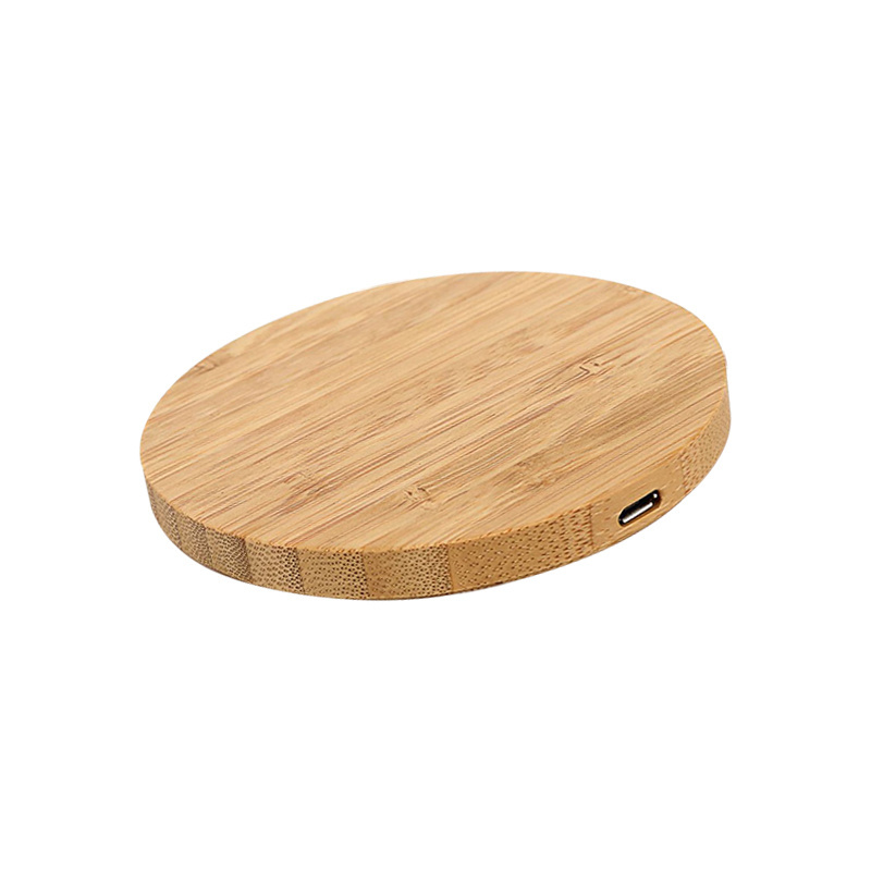 Custom Logo 5W Bamboo Cargadores Wooden Charger Stand Carregador Qi Wood Wireless Charging Pad Fast Mobile Phone Charger