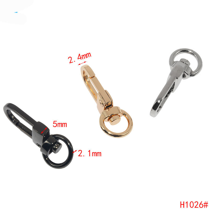 metal dog leash eye trigger clip clasps round shape spring ring snap hook key chain buckle spring ring clasp dog leash