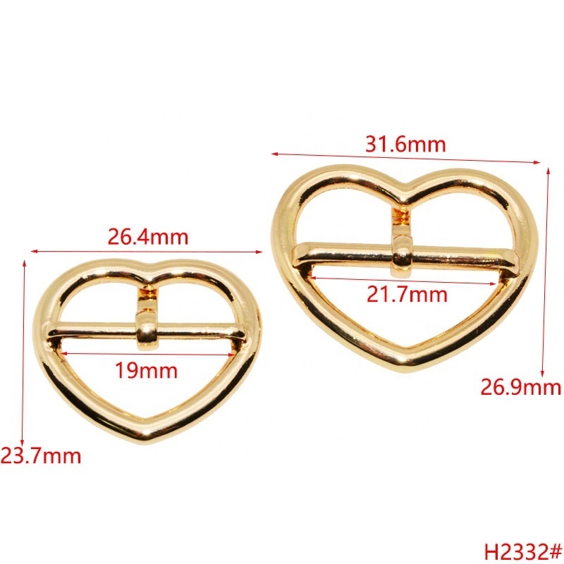 Fashion Design Heart-shaped Belt Buckles Adjustable Custom Brand Metal Buckle Durable Belt Buckle For Decoration and Handbag