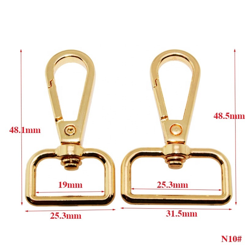 Metal Snap Hook Zinc Alloy Wholesale  Snap Hooks Custom Buckle handbag Hardware Metal Snap Swivel Hook for Bags