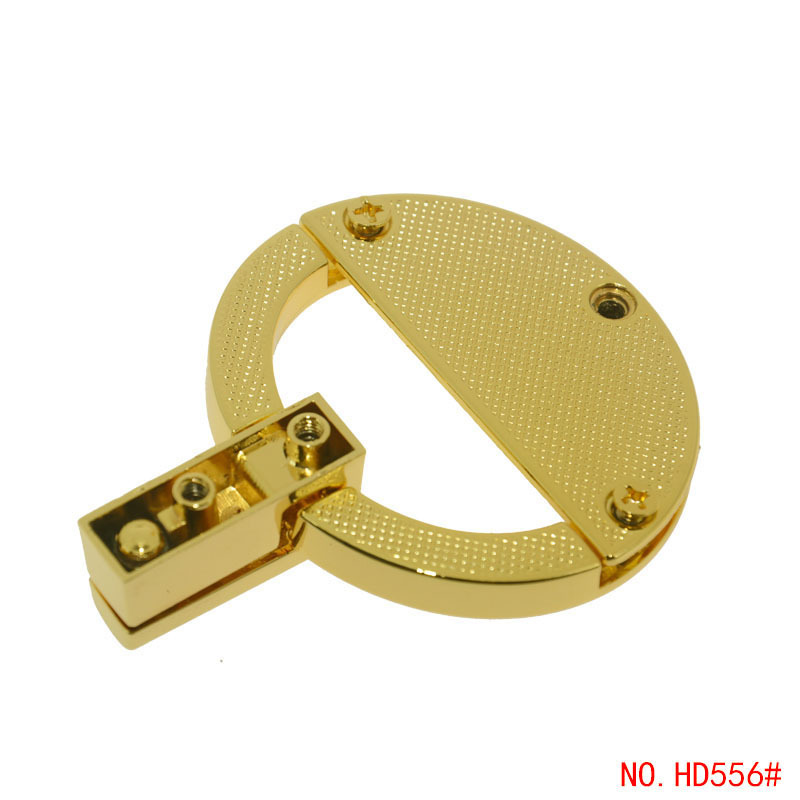 Wholesale supplier light gold twist lock circular shape metal closures for women leather bags zinc alloy handbag hardware