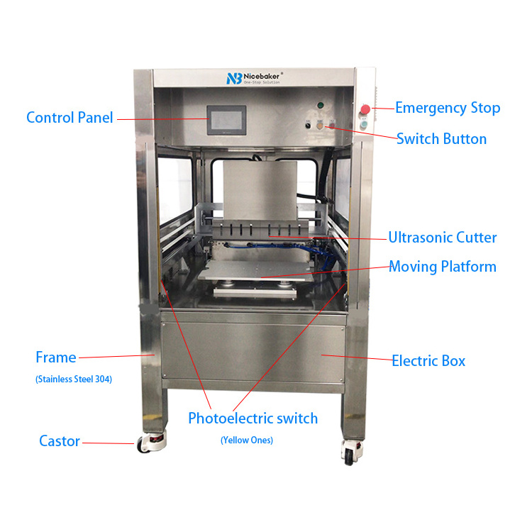 Low Price Ultrasonic Cream Cake Cutter Knife Ultrasonic Cheese Cake Pastry Snacks Slicing Machine