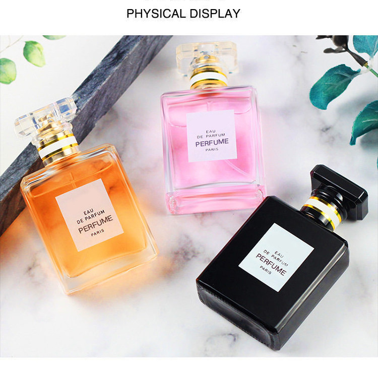 Square Spray Perfume Glass Bottle 30ml 50ml 100ml glass perfume bottle botol parfum luxury perfume bottle with wooden cap