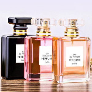 Free Sample perfume bottle with box Glass 30ml 50ml 100ml Luxury Empty Square Spray Bottle Glass Perfume Bottles