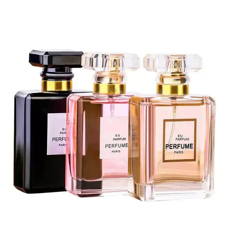 Free Sample perfume bottle with box Glass 30ml 50ml 100ml Luxury Empty Square Spray Bottle Glass Perfume Bottles