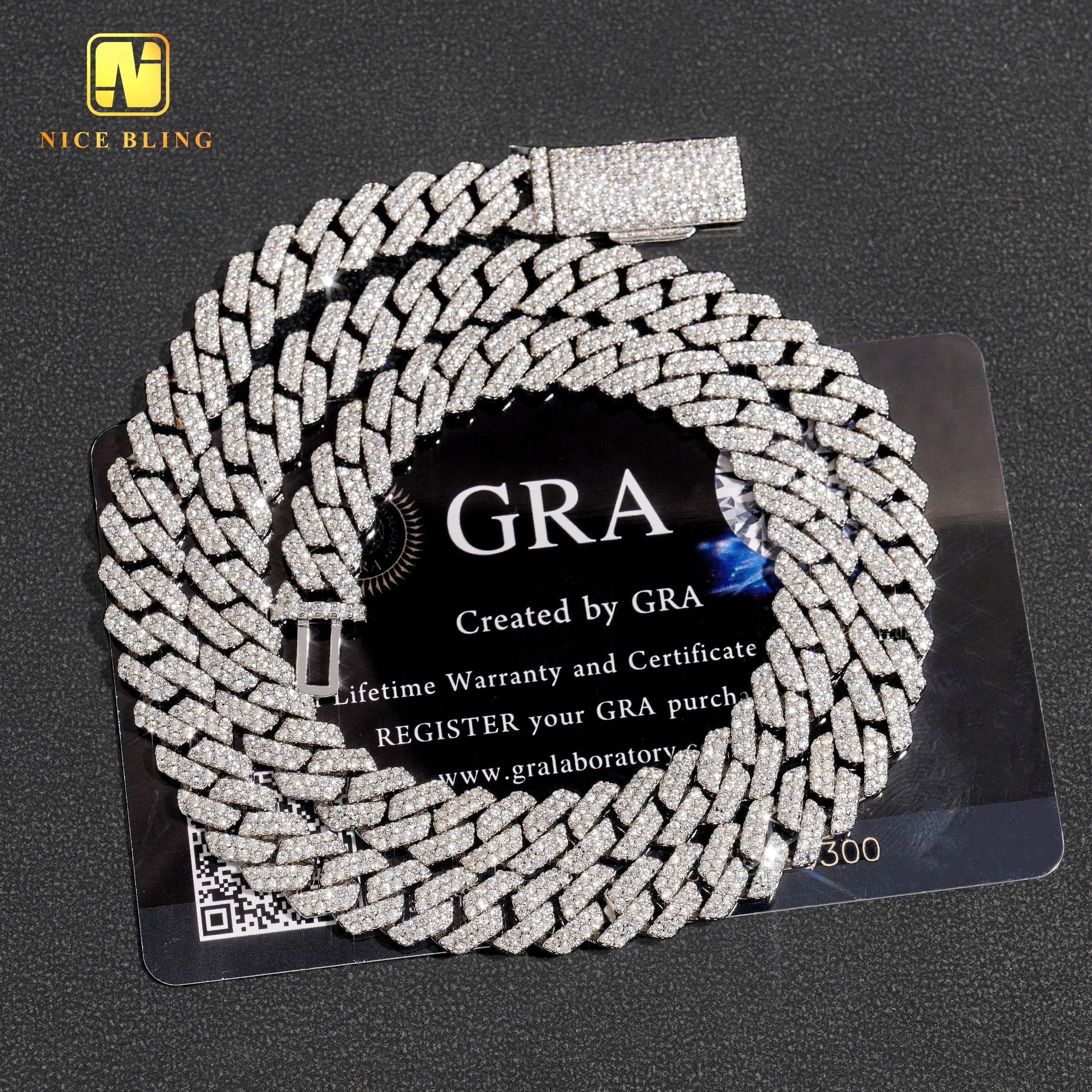 New arrival 925 sterling silver vvs moissanite cuban chains iced out hip hop 8mm miami cuban link chain fashion men necklaces