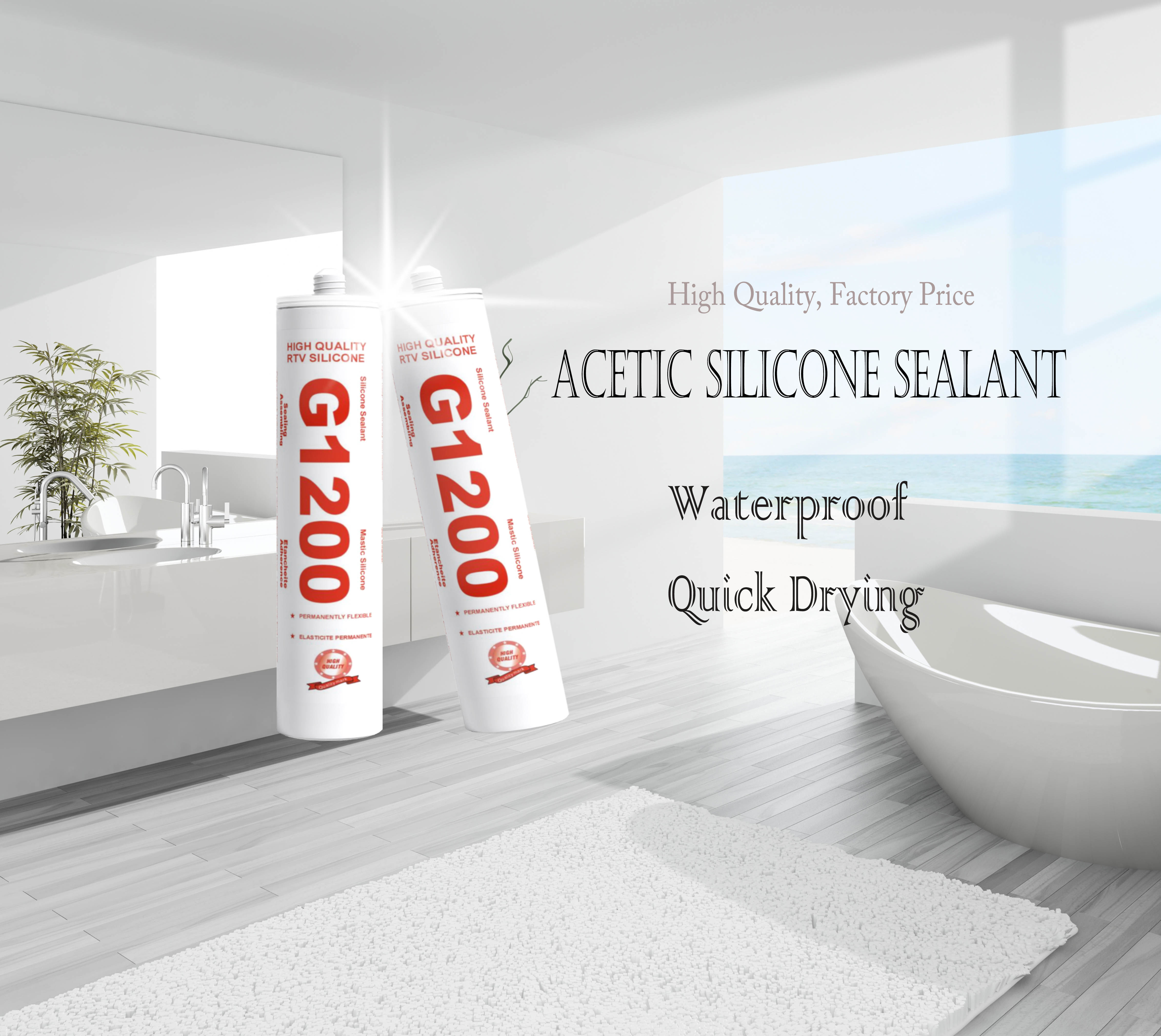 Acid General Purpose Silicone Sealant Acetic Transparent Gp silicone for Bathroom