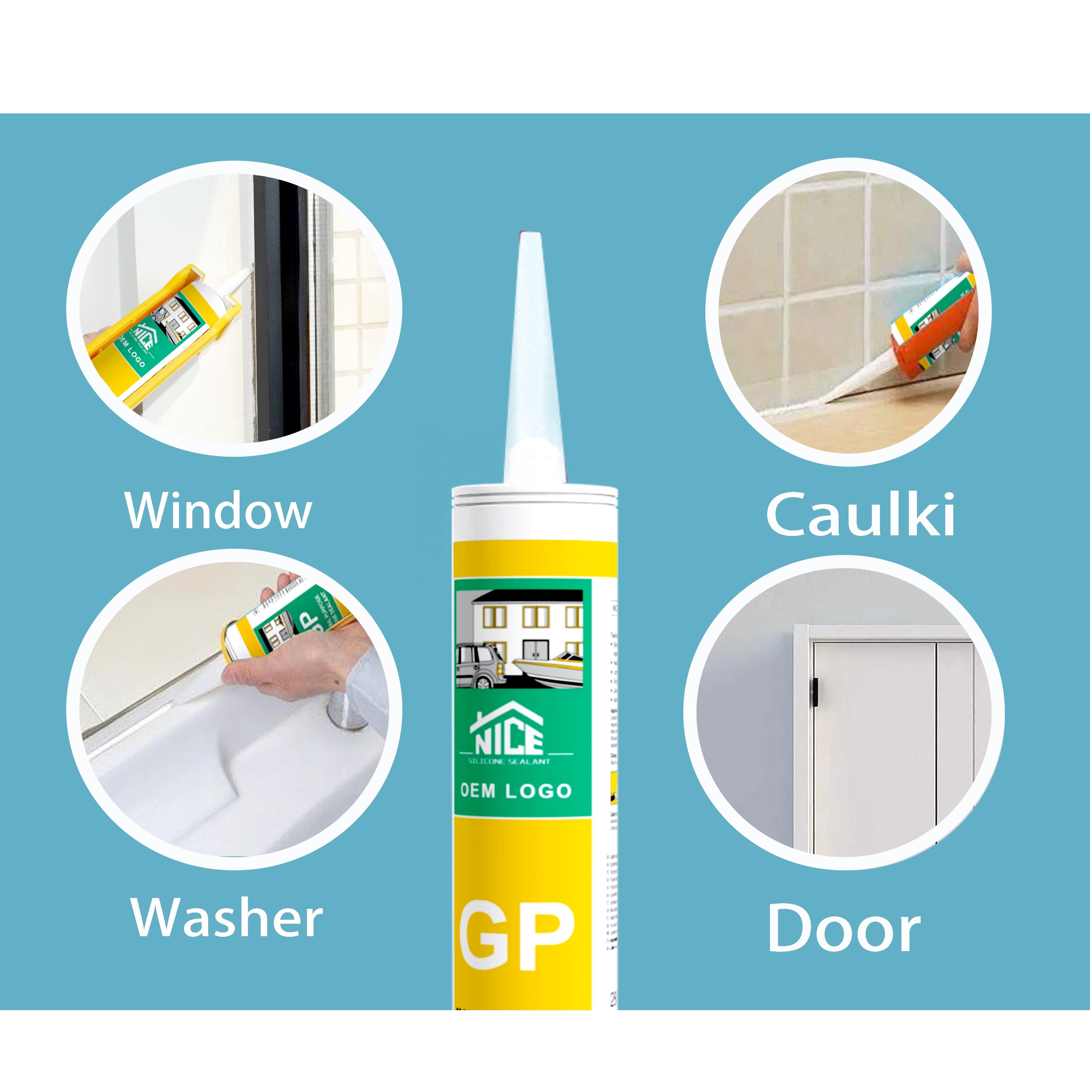 Cheap Acetic Silicone Sealant Adhesive Glue Aquarium Glass Rubber GP Silicone Sealant Glue for Windows and Doors