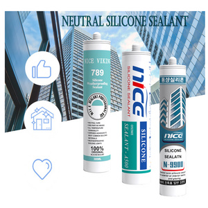 Neutral silicone sealant for glass and building assembly glass adhesive door and window sealant