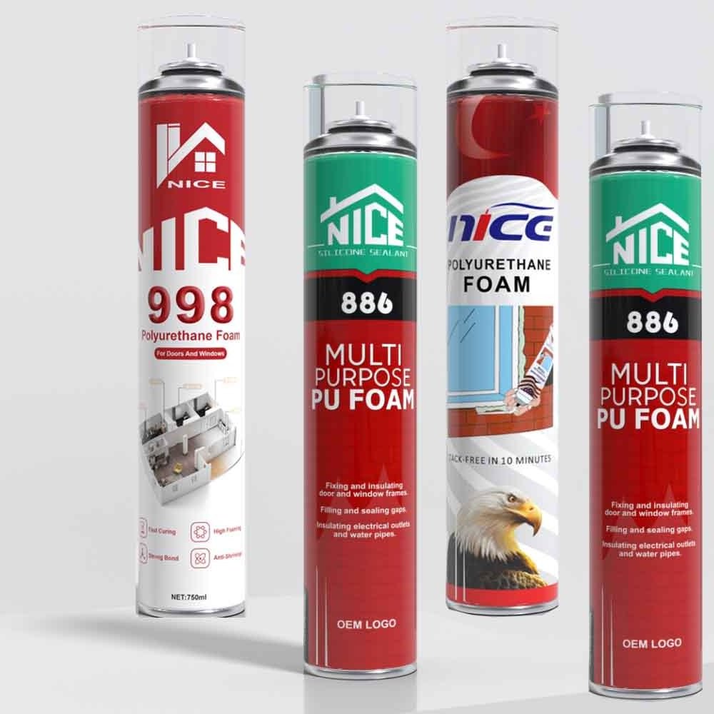 PU FOAM adhesive sealant General waterproof plugging filler for doors and windows Expanded foam adhesive foaming agent