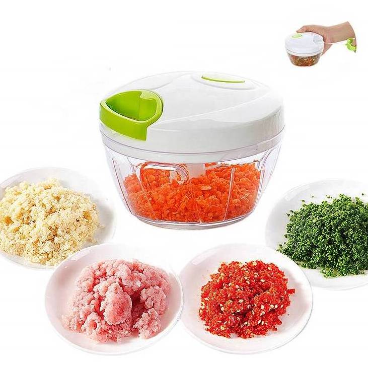 Hand manual pull cord vegetable garlic food processor pulling chopper