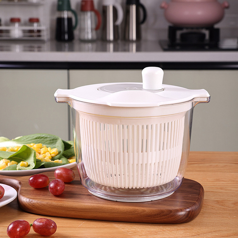 New Design Mini Salad Spinner 3L Plastic Vegetable and Fruit Dryer with Water Filter Tools for Salad Preparation