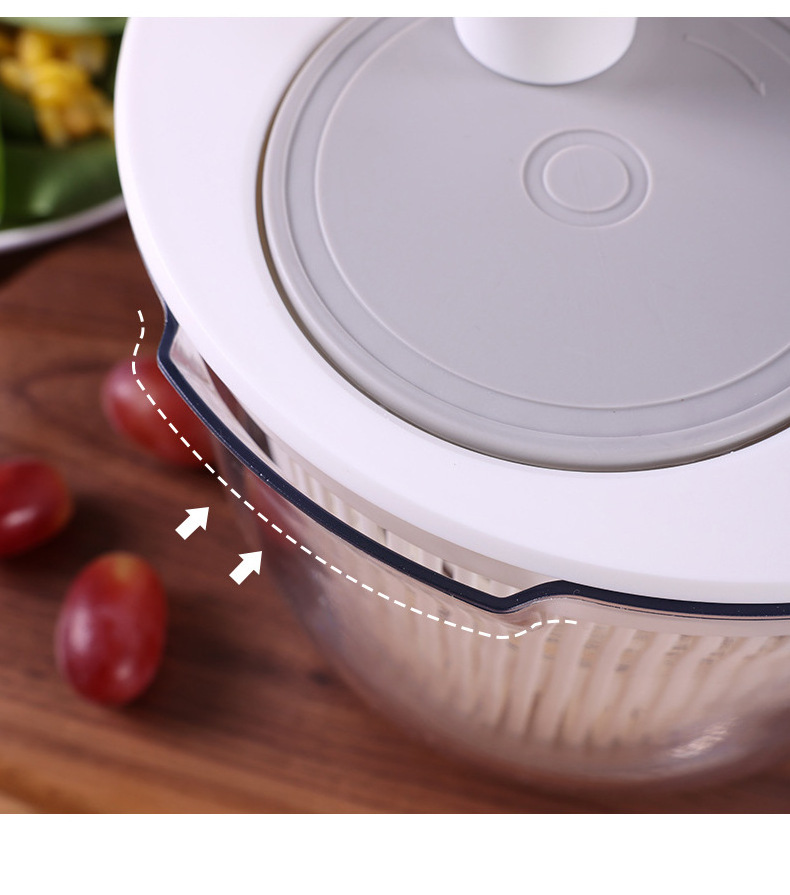 New Design Mini Salad Spinner 3L Plastic Vegetable and Fruit Dryer with Water Filter Tools for Salad Preparation