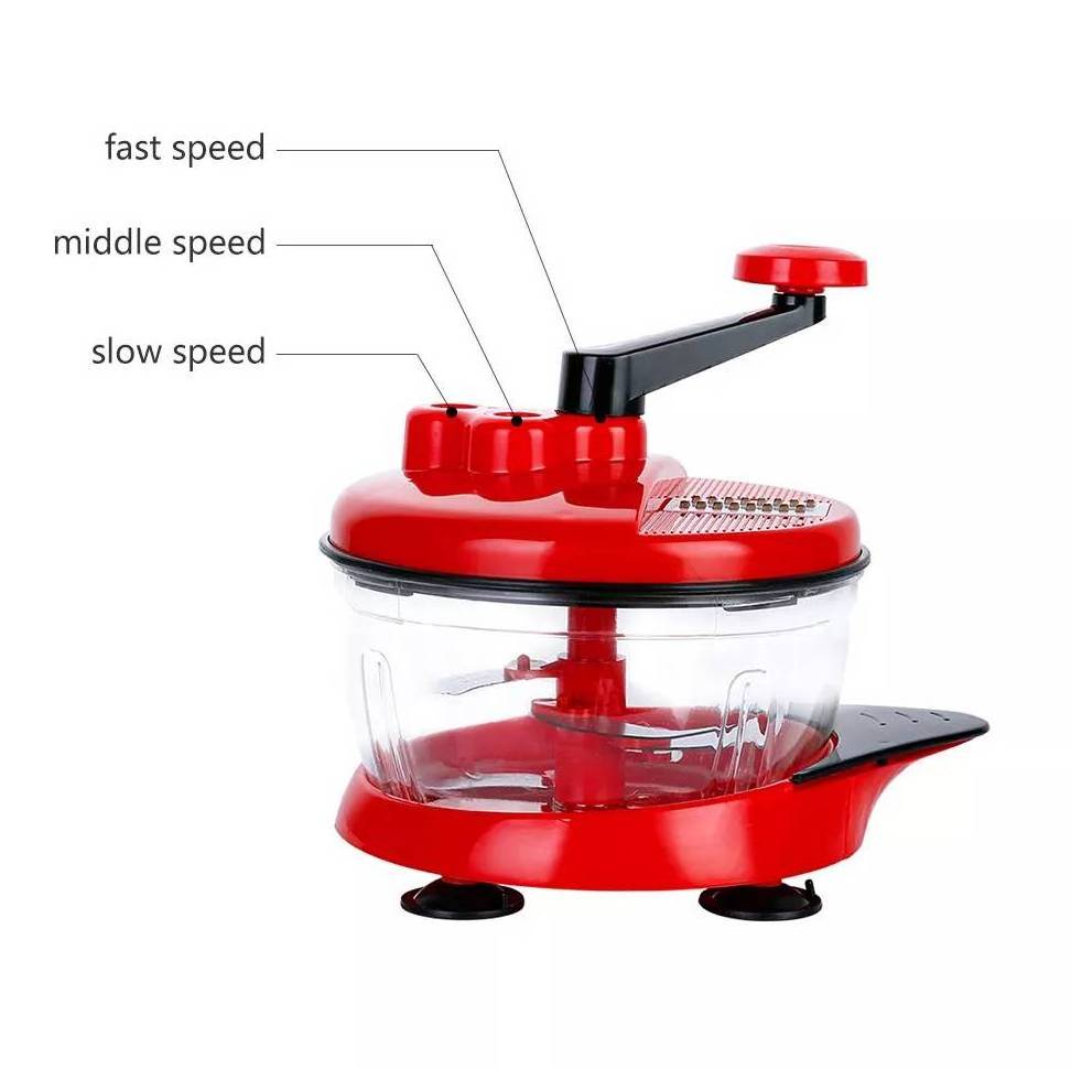 Multi-function Manual Food Processor Swift Food Vegetable Chopper with Stainless Steel Blades Plastic Opp Bag Kitchen Supplies