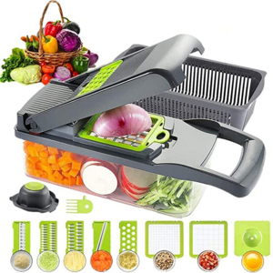 12 In 1 Hand multifunction Fruit & Vegetable Tools kitchen vegetable grater cutter slicer hand held vegetable chopper