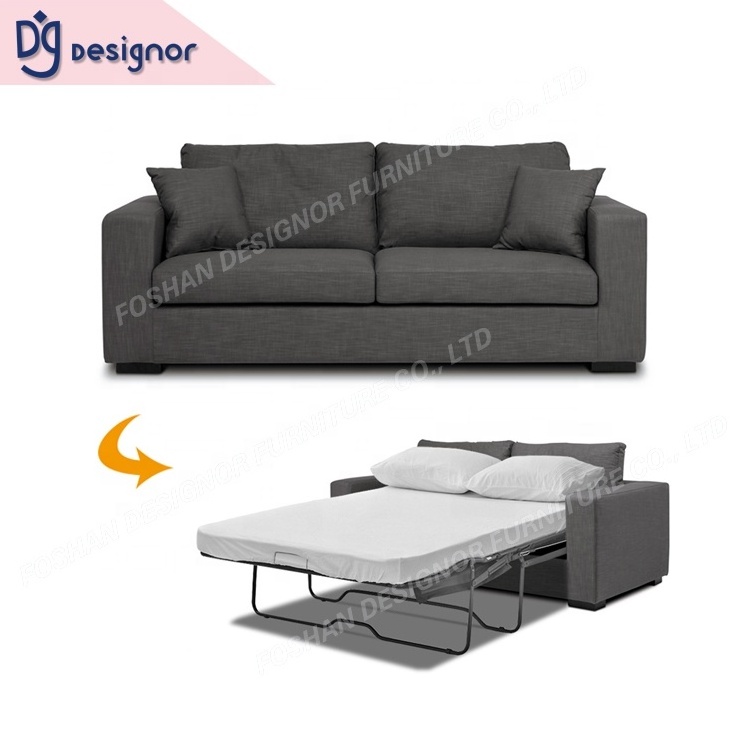 DG Foldable transformer furniture lounge fabric modern design single hotel sofa set cum bed folding couch living room sofa bed