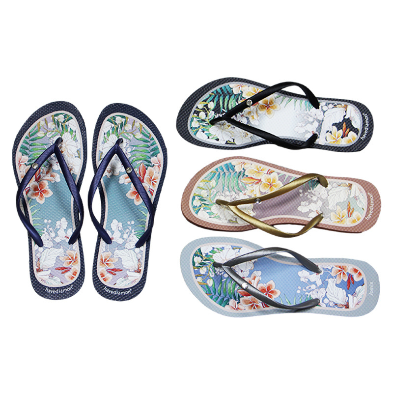 Nicecin Custom OEM Rubber Blank Sublimation Non-slip summer beach slides casual flat shoes men flip flops wholesale flip-flops