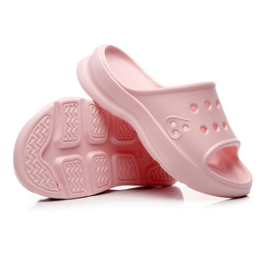 Women Summer Fashion EVA Soft Sole House Slide Slippers Men Indoor Bathroom Anti-Slip Sandals Thick Platform Slides