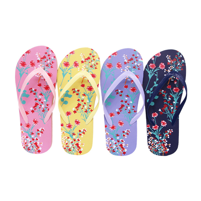 Nicecin Cheap Price Hotel Slippers Personalized Printed Design Women Bathroom Slippers Outdoor Beach Wholesale Flip Flops