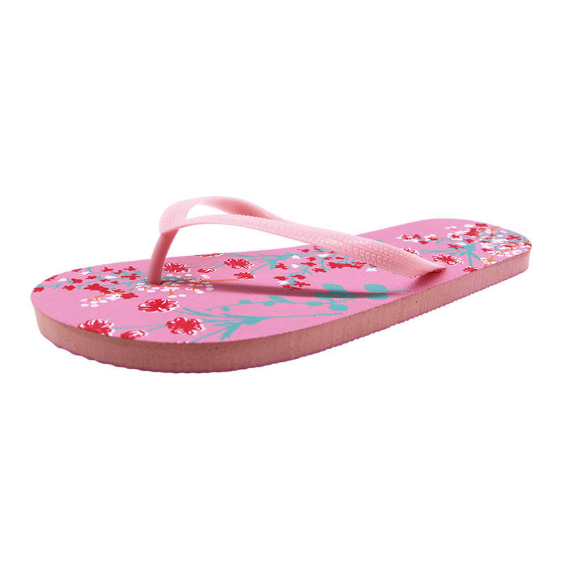 Nicecin Cheap Price Hotel Slippers Personalized Printed Design Women Bathroom Slippers Outdoor Beach Wholesale Flip Flops