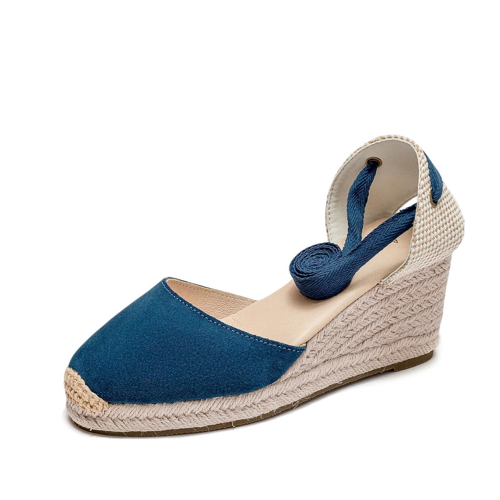 Nicecin Wholesale Espadrilles High Quality Wedged  Hand-Made Rubber Outsole Shoes for Women