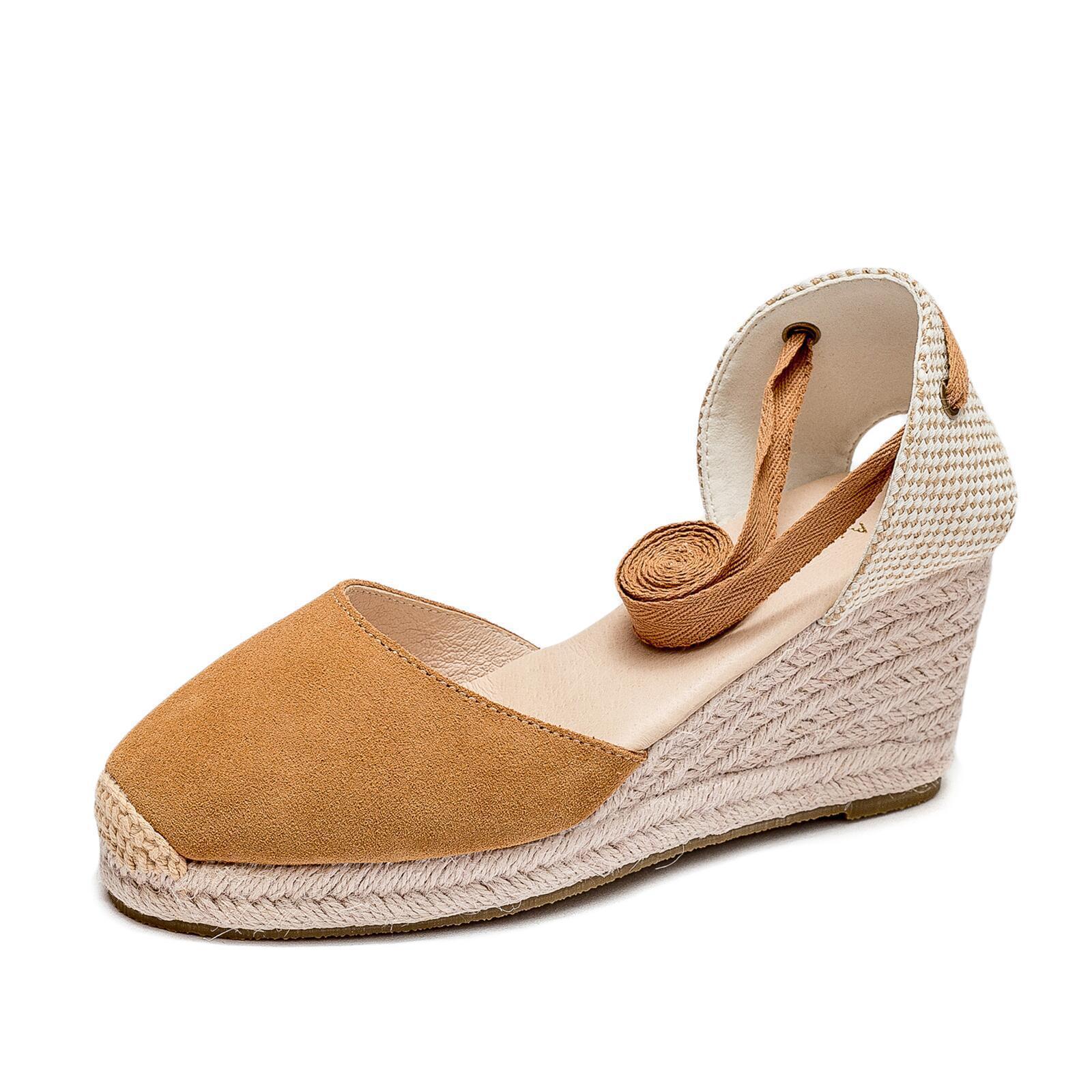 Nicecin Wholesale Espadrilles High Quality Wedged  Hand-Made Rubber Outsole Shoes for Women