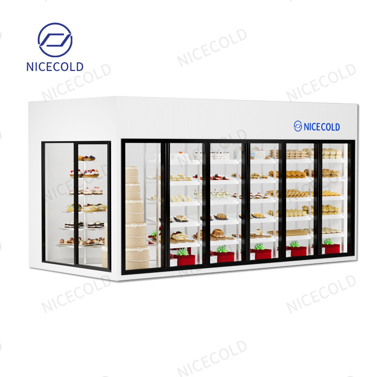 New Refrigeration Equipment Glass Door Cold Room Storage Display Walk in Cooler and Freezer