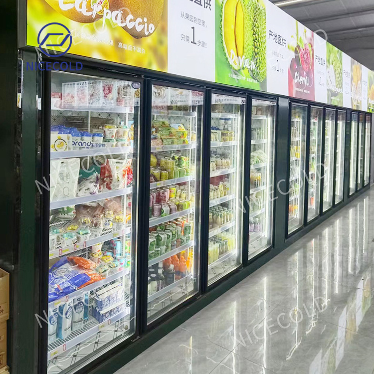 New Refrigeration Equipment Glass Door Cold Room Storage Display Walk in Cooler and Freezer