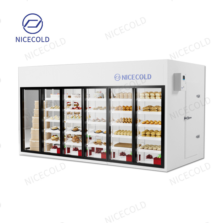 Factory Direct Sales Glass Door Display Refrigeration Storage Cold Room for Flower Display Freezer