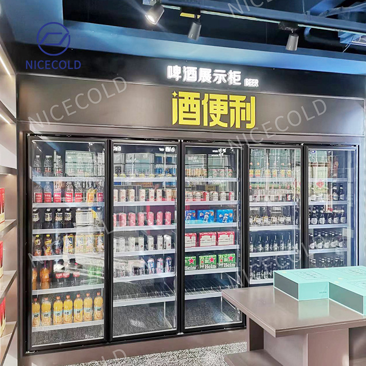 Display Walk In Beer Cooler Freezer Food Storage Cold Room for Supermarket