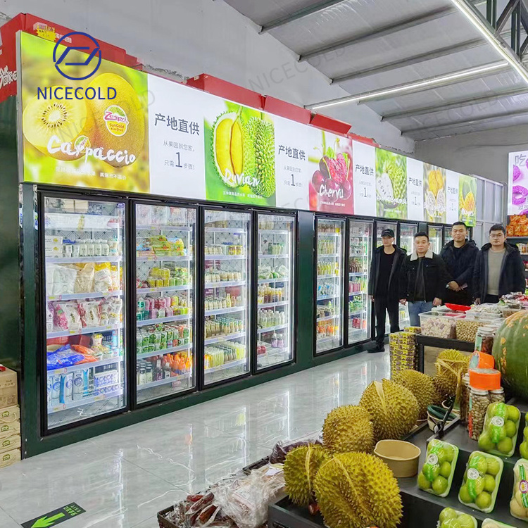 Display Walk In Beer Cooler Freezer Food Storage Cold Room for Supermarket