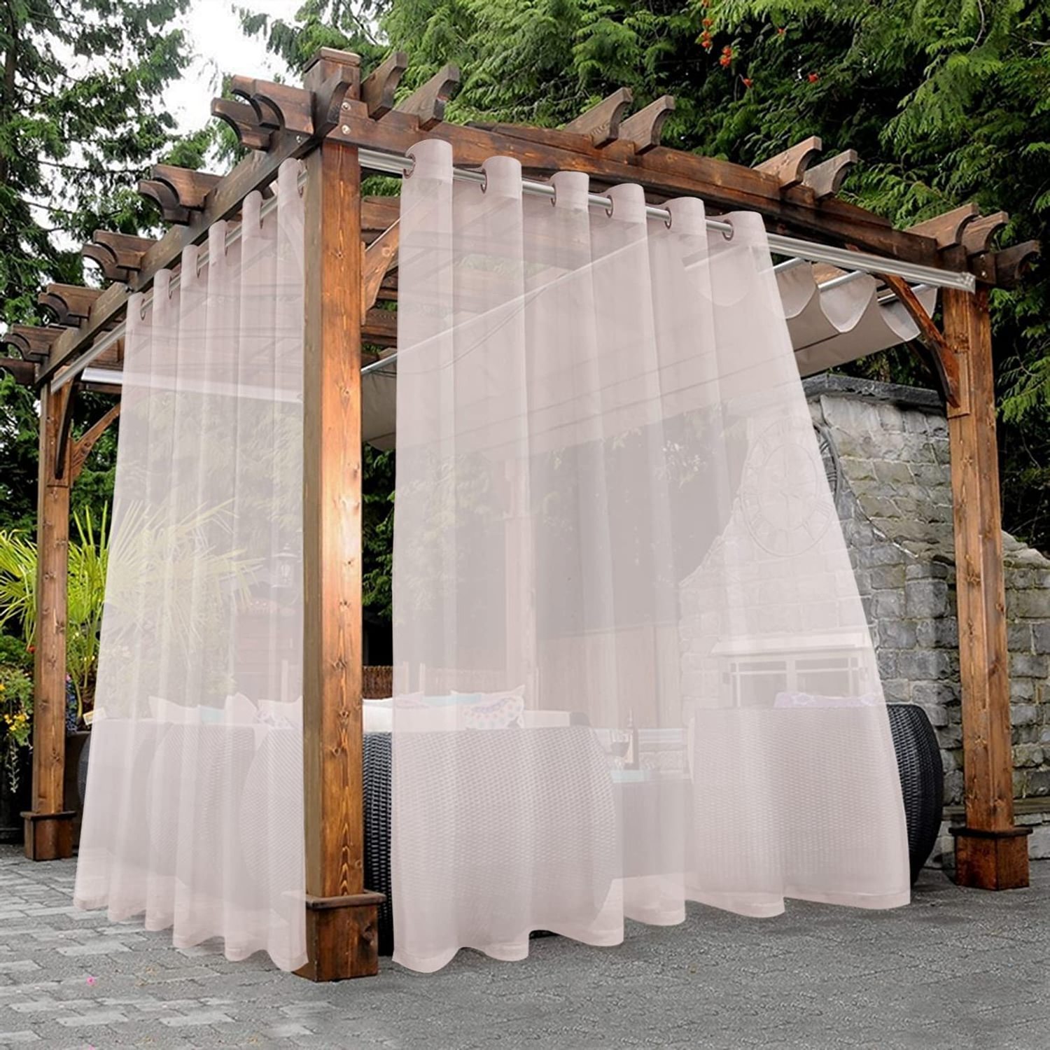 Bindi Vorhang Outdoor Waterproof Outdoor Pavilion Cross-Border Outdoor Balcony Curtain & Drapes Gazebo Curtain Of Drill