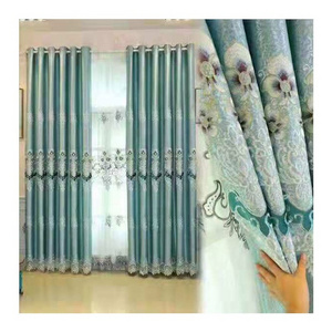 Bindi Ready Made European Style Luxury Fabric Embroidery Curtains for the Living Room