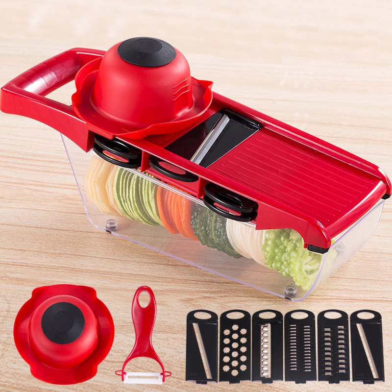 Multifunctional Vegetable Cutter With Container Shredder Veggie Slicer Vegetable Chopper Lemon Slicer