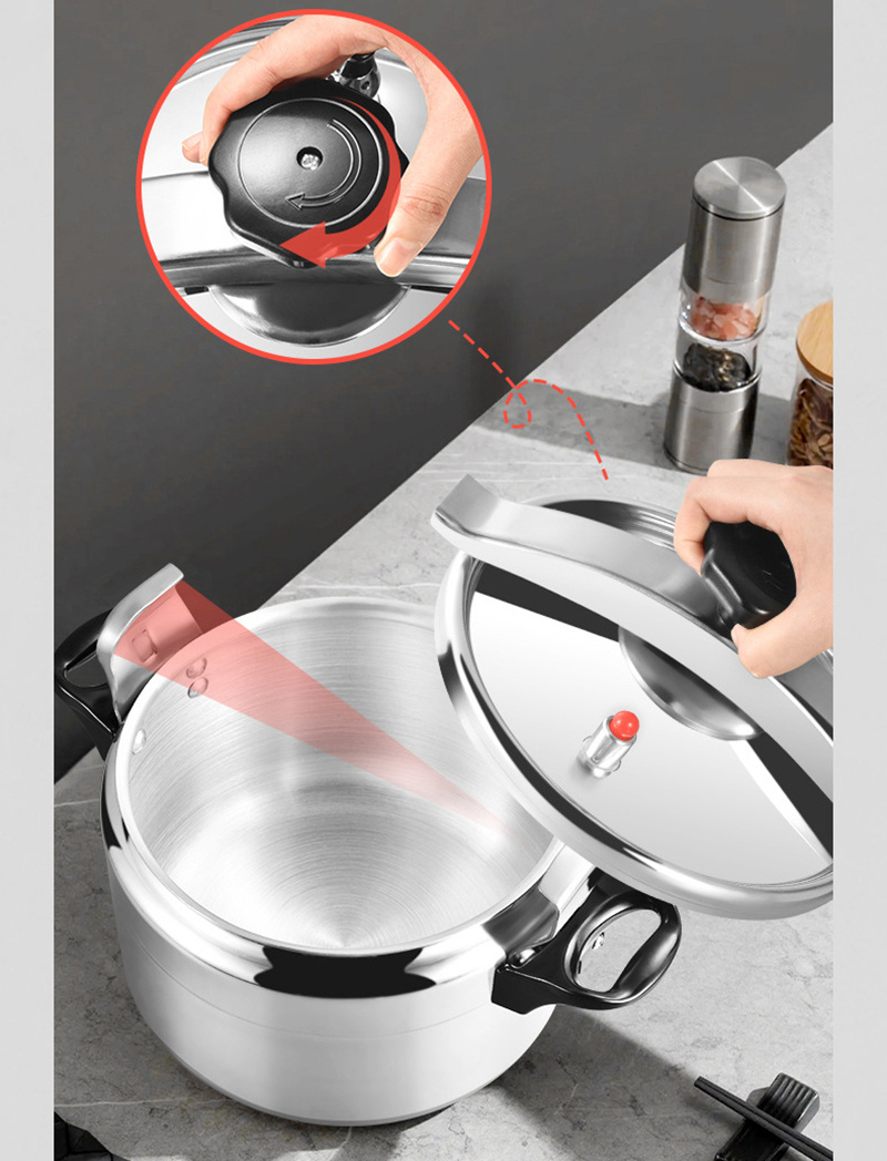 Explosion proof Bakelite Handle Pressure Cookers Multiple Safety Devices aluminum Induction Wholesale Cooker 7/9/11/35/50L